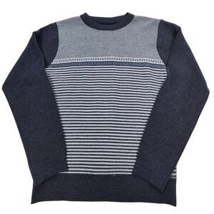 CAMBRIDGE CLASSICS Argyle Sweater Women's L 16/18 Blue on Navy Blue Stripped